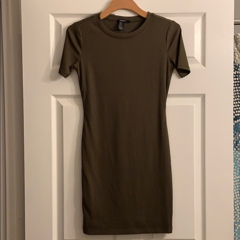 Forever21 olive midi dress